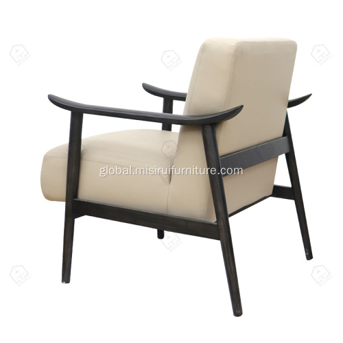 Black Clor Single Sofa Solid wood frame sofa set Supplier